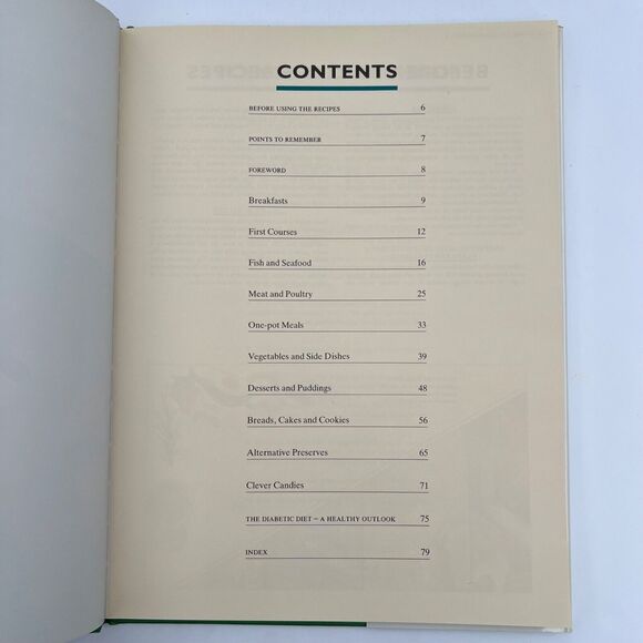 Vintage 1992 Cookbook The Diabetic Cookbook Hardcover with Dust Jacket - Picture 5 of 15